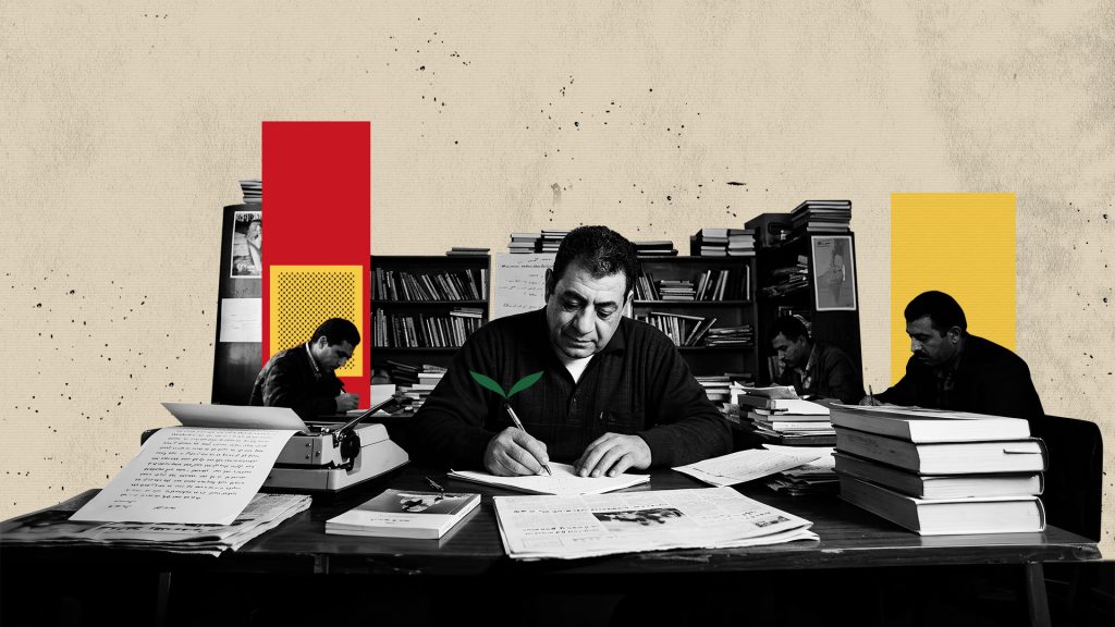 صورة أرشيفية تعبيرية عن صحافة مخيم اليرموك للاجئين الفلسطينيين في دمشق